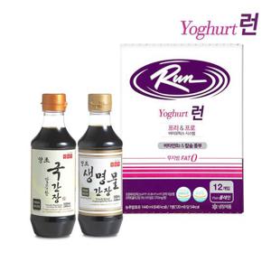 [신앙촌]요구르트런 행복 3호(런12병+생명물500ml+국간장500ml)