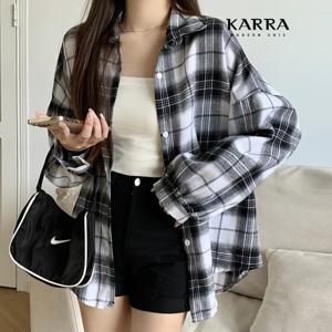 KARRA 너드룩체크셔츠_A4S0388