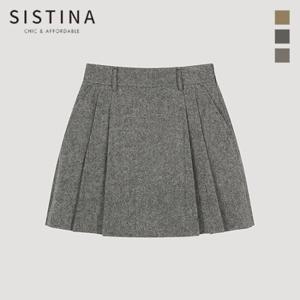 [SISTINA] 인기 울 블렌드 플리츠 숏 팬츠_AWWSPO31710