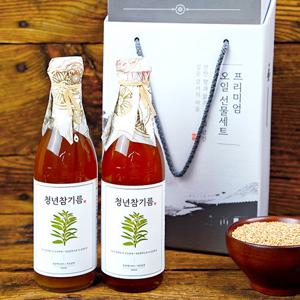 전라도청년 100%통참깨 청년참기름 350ml+350ml 선물세트