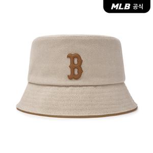 [MLB] 베이직 캔버스 레더 로고 버킷햇 BOS (D.Cream)