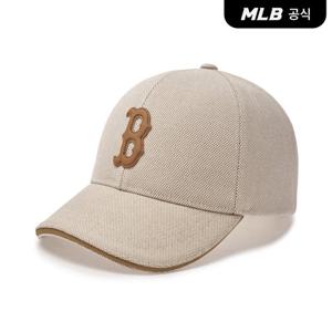 [MLB] 베이직 캔버스 레더 로고 스트럭쳐 볼캡 BOS (D.Cream)