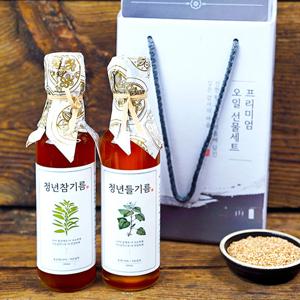 전라도청년 청년참기름 180ml+들기름 180ml 선물세트