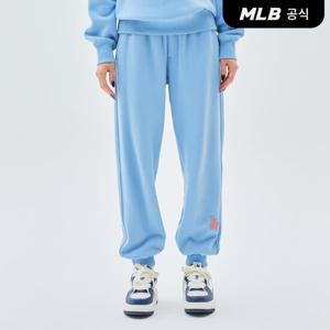 [MLB] 베이직 스몰로고 기모 조거팬츠 LA (Sky blue)