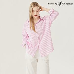 데일리 스트라이프 카라 박스핏 셔츠 (NO1BA019L0)