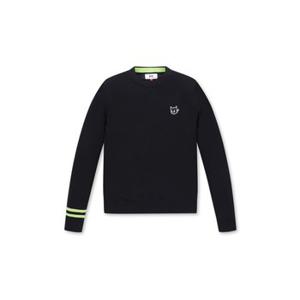 왁[WAAC]골프 (WWWAW23701BKX)Women Wool Lining Crew Neck Sweater