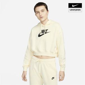 우먼스 나이키 스포츠웨어 클럽 플리스 오버사이즈 크롭 그래픽 후디 NIKE DQ5851-113