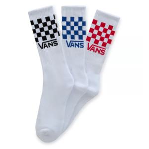 VANS 반스 양말 클래식 체크 크루 3개세트 White /  VN000F0WWHT