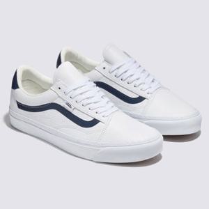 VANS 반스 레더 올드스쿨 Lux 화이트+네이비 / VN000CZMYY2