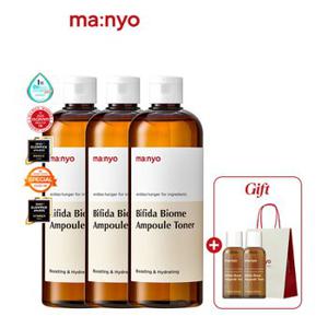 [1+1+1][특대용량] 비피다 바이옴 앰플 토너 500ml (+토너60ml+쇼핑백 증정)