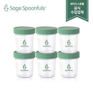 NEW 유리 180ml 3P 2개 세트/유리 이유식용기/이유식식기/이유식 보관용기/초기 이유식그릇/초기 이유식준비물/이유식통/세이지스푼풀