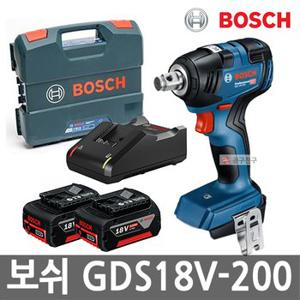 보쉬 GDS18V-200 충전임팩트렌치 18V 5.0Ah 1/2인치 BL모터 핀홀렌치 소켓작업