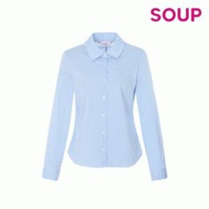 SZ3LS93_SOUP 면 베이직 슬림 블라우스