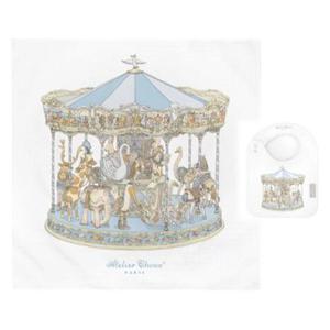 Carré  + Bib SET - Carousel Blue