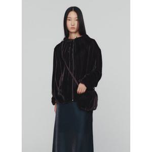 아모멘토 24FW VELVET SHIRRING HOODIE (2COLORS)