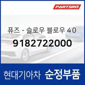 슬로우 블로우 퓨즈 40A (9182722000) 그레이스, 마르샤, 쏘나타, 엘란트라, 투스카니, 티뷰론, 스타렉스, 싼타페, 투싼, 8톤 트럭, 11톤 트럭, 23톤 트럭, 메가트럭, 트라고 6X2, 트라고 6X4, 트라고 8X410X4, 뉴 파워트럭 6X2, 뉴 파워트럭 6X4,