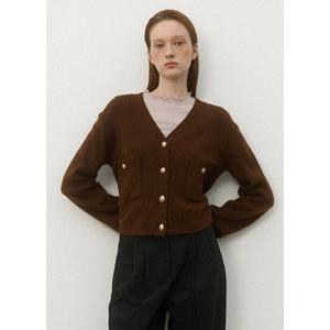 (Z-CD-1988)CROP V-NECK CARDIGAN