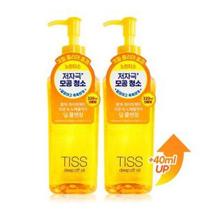 공식판매처 TISS 딥오프 딥클렌징오일 320ml 노란티스2개