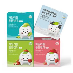 국내생산 자일리톨 충치예방 튼튼캔디 60정 3box (샤인머스켓/딸기/사과/우유맛) 4종