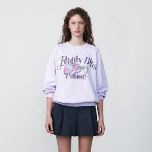 Rose-Chain Graphic Sweatshirt in Lavender VW3AE105-50