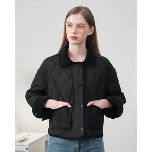 아델리아 칼라 퀼티드 자켓 / ADELIA COLLAR QUILTED JACKET_BLACK