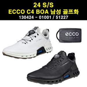 [ECCO 정품] 24S/S ECCO C4 BOA 130424-01007/51227 (화이트/블랙) + 신 주머니 증정