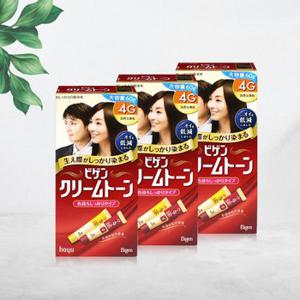 비겐크림톤 염색약 대용량 60g 염모제 자연밤색 4G x 3개