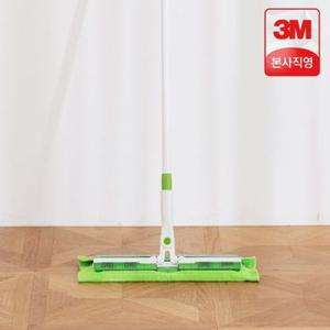 3M 밀대 클립형 막대걸레+극세사 리필 패드 2매 세트 물걸레밀대 청소