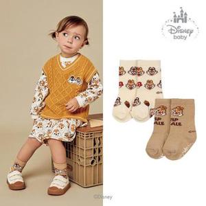 [디즈니베이비 겨울신상]디즈니칩앤데일중말2SET(BEIGE)_79Q77600221