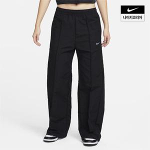 우먼스 나이키 스포츠웨어 에브리씽 우븐 미드라이즈 오픈 헴 팬츠 NIKE FQ3589-010