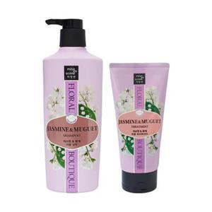 미쟝센 플로럴 부띠끄 퍼퓸 샴푸 쟈스민앤뮤게 650ml + 트리트먼트 300ml