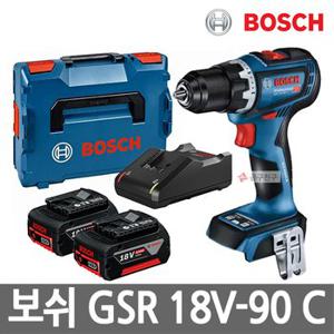 보쉬 GSR18V-90C 충전 드릴 드라이버 18V 5.0Ah*2개 브러쉬리스 커넥티비티 GSR18V-60C 후속