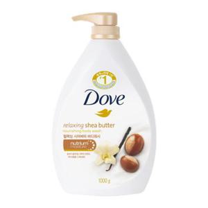 Dove 도브 릴랙싱 시어버터 바디워시 1000g 순하고 촉촉한 바디클렌저 피부탄력 부드러움