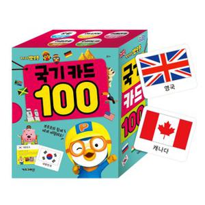 [아이코닉스] NEW 뽀로로 국기 카드 100