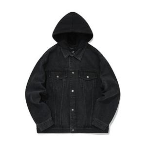 [정상가: 189,000원] 후디 데님 트러커 자켓 블랙 CO2203JK37BK