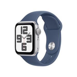 Apple 애플워치SE 40mm, GPS (실버 알루미늄, 데님 스포츠밴드, S/M)-[MXEC3KH/A]