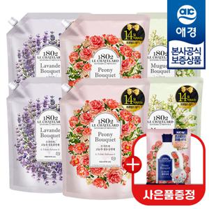 [애경][비밀] 르샤트라 고농축 섬유유연제 리필 1.6L x6개 +르샤트라 세제200ml 증정