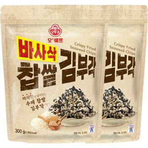 [오뚜기] 오쉐프 바사삭 찹쌀 김부각 (300g) x 2봉