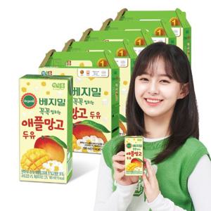 [정식품]베지밀 과일이 꼭꼭 씹히는 애플망고 두유 190ml × 80팩