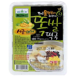 [칠갑농산]똑쌀떡국 사골 야채 174g x 6개 즉석식품