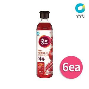 갤러리아_청정원 홍초 석류 900ml x 6 마시는 자연 발효초