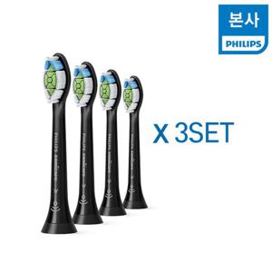 PHILIPS 필립스 옵티멀 화이트 칫솔모 블랙 HX6064/96*3SET