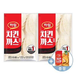 하림 치킨까스 1kg 2봉+(증정)치킨너겟 100g 1봉