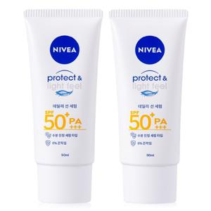 니베아 선프로텍트 선세럼 90ml 2개 SPF50+ PA+++ /  눈시림없는 골프 스포츠 선로션 선블록 자외선차단