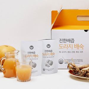 [김재식헬스푸드] 진한 배즙 국내산 도라지배숙 100ml x 50팩 (1박스)