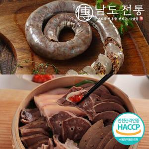 [남도전통] 전통시장 재래식 토종순대 1kg + 내장모듬 1kg