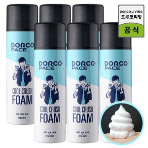 [40ml 용량up] 도루코 페이스 대용량 쿨크러쉬 휘핑폼 250ml 6개