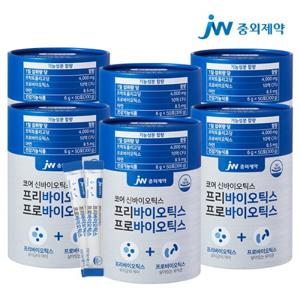 JW중외제약 코어 신바이오틱스 프리바이오틱스 프로바이오틱스 유산균 6통 (300포)