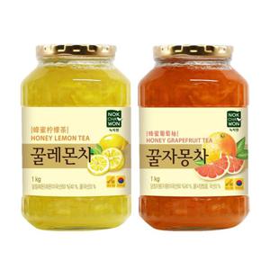 [녹차원] 상큼한 과일차세트 (레몬차 1kg + 자몽차 1kg)