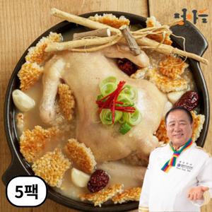 [정마을] 국내산 맛과 영양 듬뿍 누룽지 삼계탕 1kg x 5팩